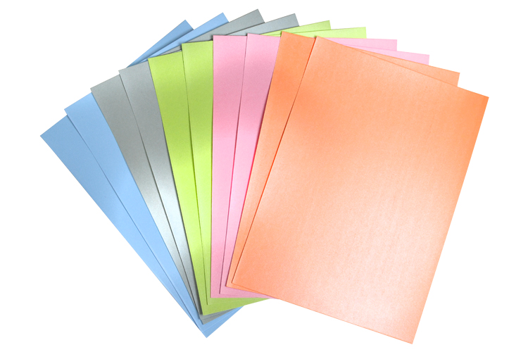 Papier épais couleurs nacrées - 50 feuilles