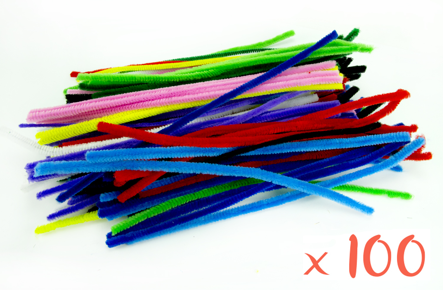 Fil chenille - 10x - couleurs arc-en-ciel - 8 mm x 50 cm - matériel de  loisirs/artisanat