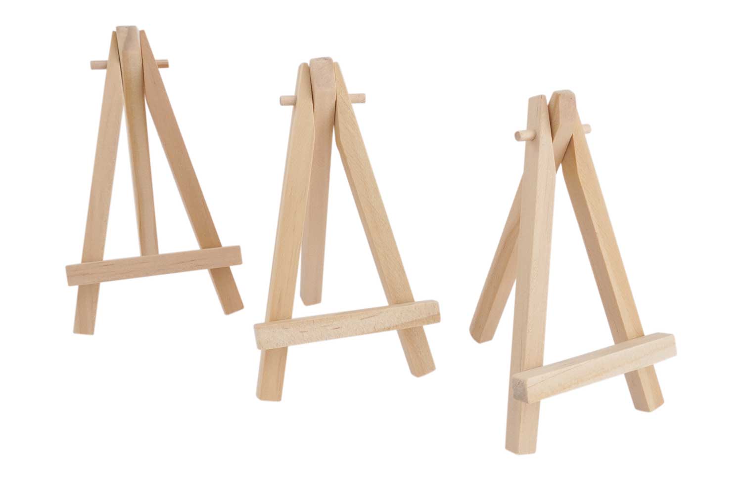 Mini-chevalets en bois 12,5 cm - 3 pièces - Chevalets et accroches - 10  Doigts