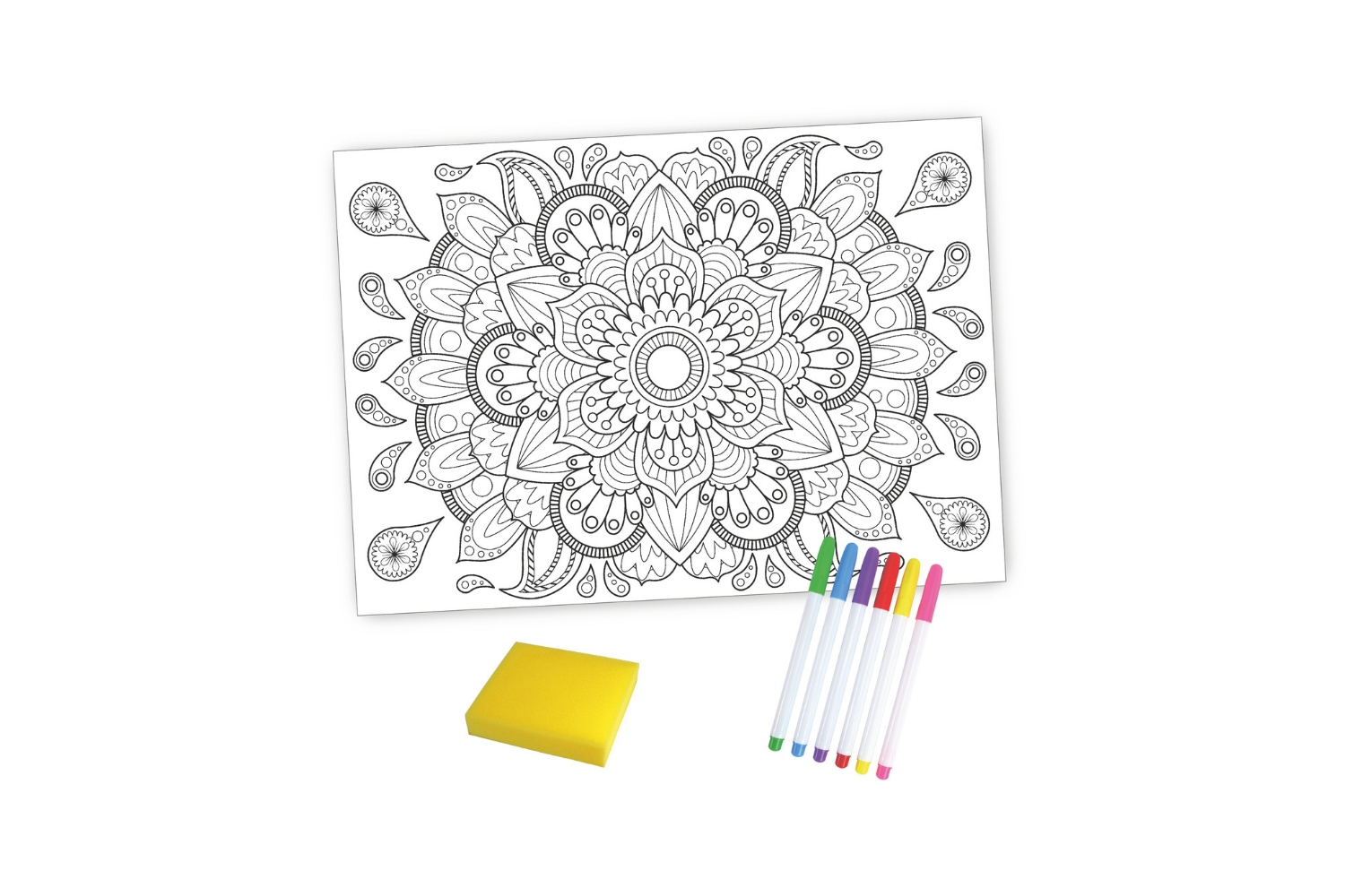 coffret mandala coloriage magique effacable et dessin 10 doigts oeuf