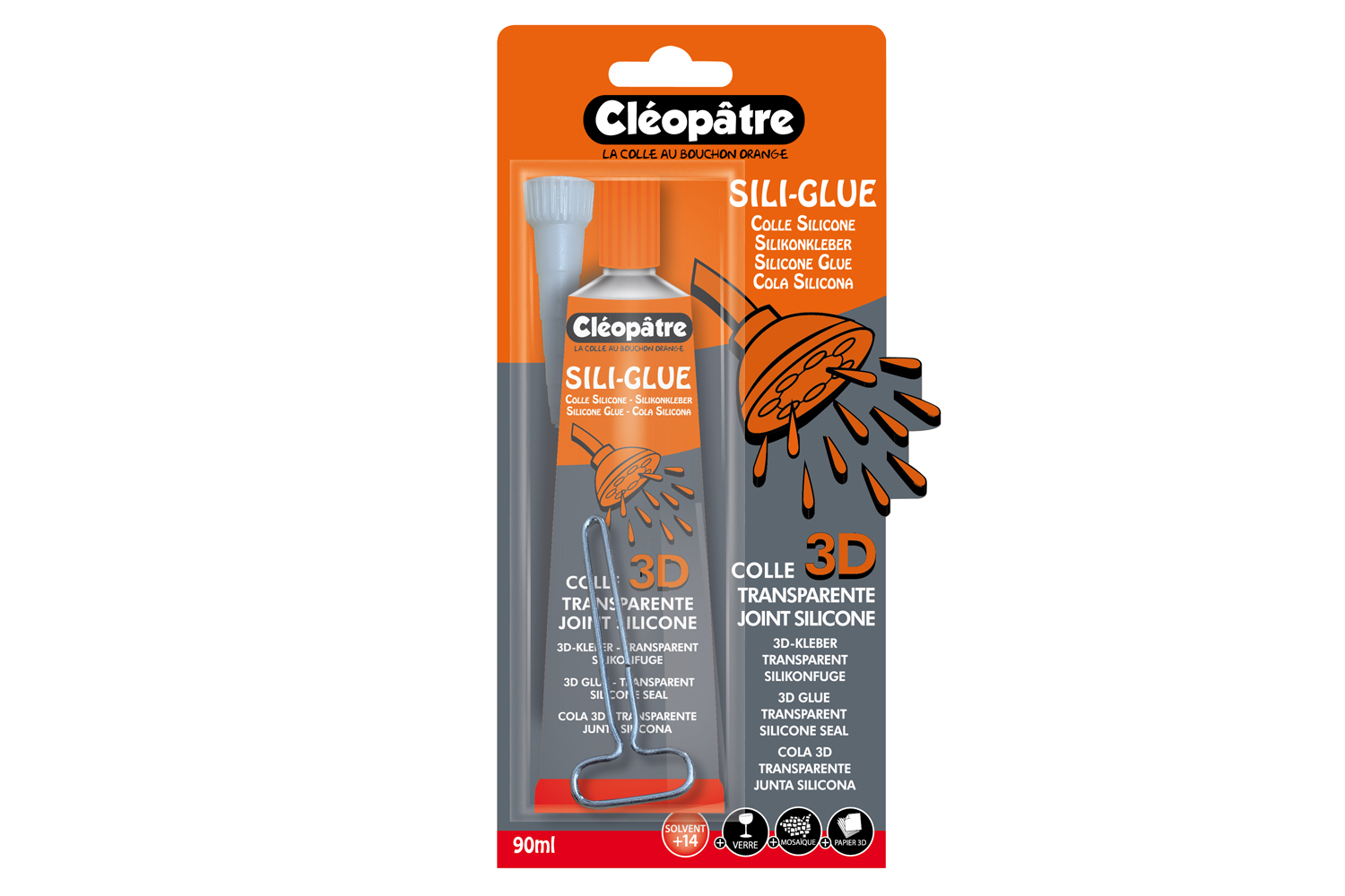 Colle gel silicone effet 3D - 80 ml - Joint et outils pour mosaïques - 10  Doigts