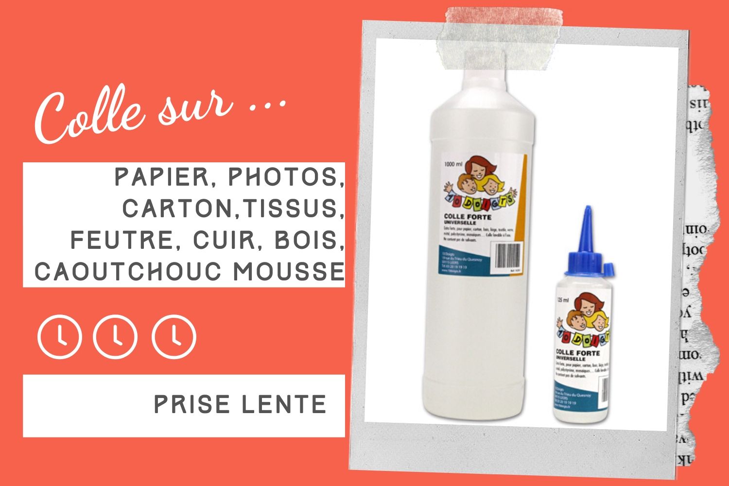 Cleopatre Set Di 3 Colle Trasparente Forte 80g Con Pennello Incorporato - Adesivo PVA Per Carta E Cartone