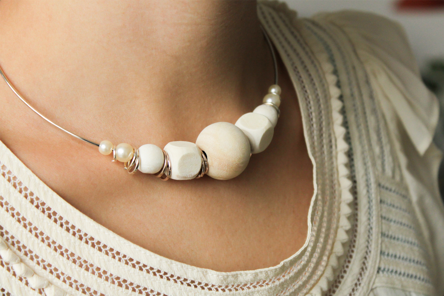 100 pièce ronde perle nature 16 mm Perles bricolage Bijoux Bois À faire soi-même