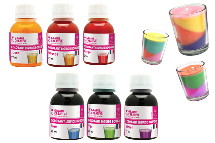 Colorants liquides pour bougie - 27 ml - Parfums et Colorants Bougies - 10  Doigts