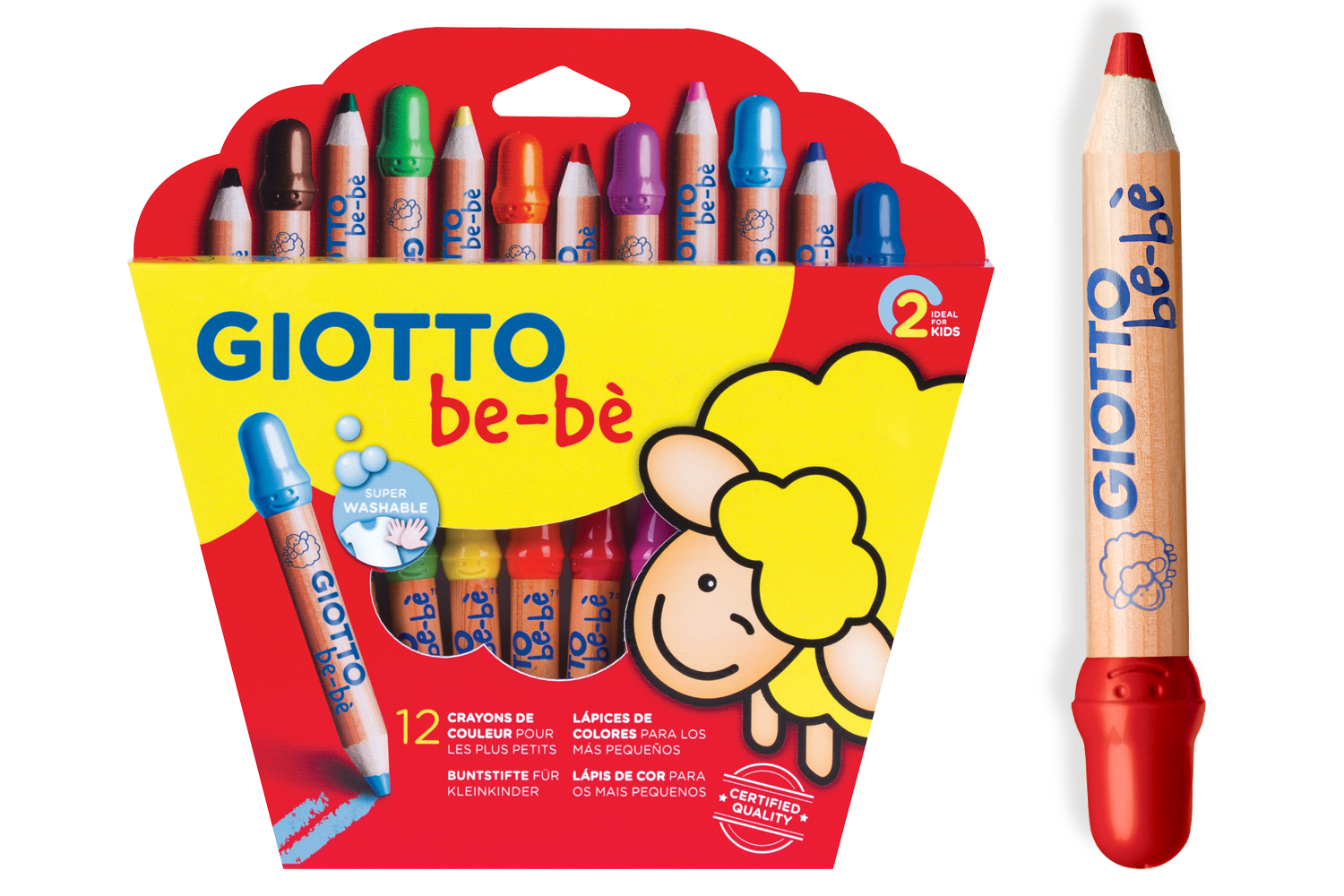 Crayons de Couleur pour enfants - Couleurs Assorti