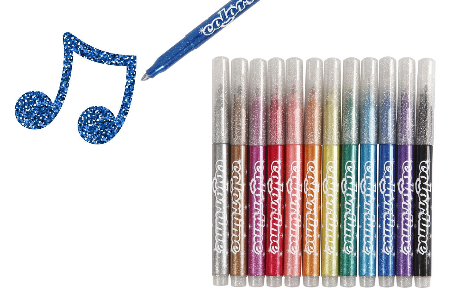 Crayons et feutres de coloriage à paillettes coffret Maped