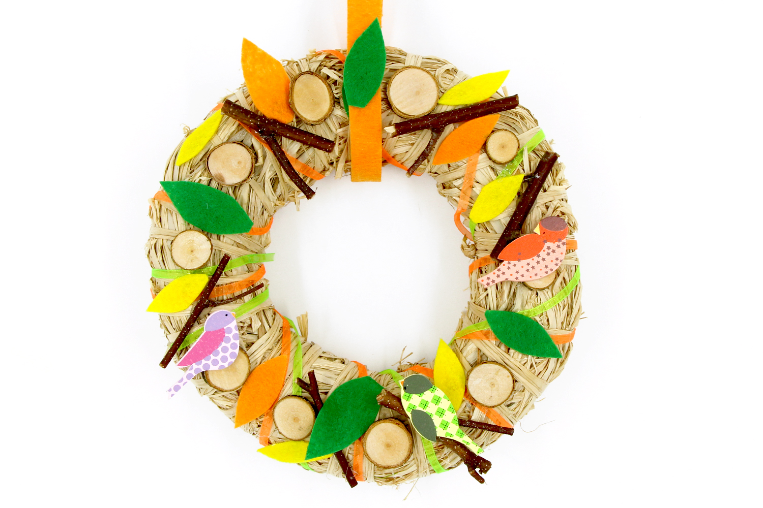 Couronne feuilles d'automne DIY pour enfants