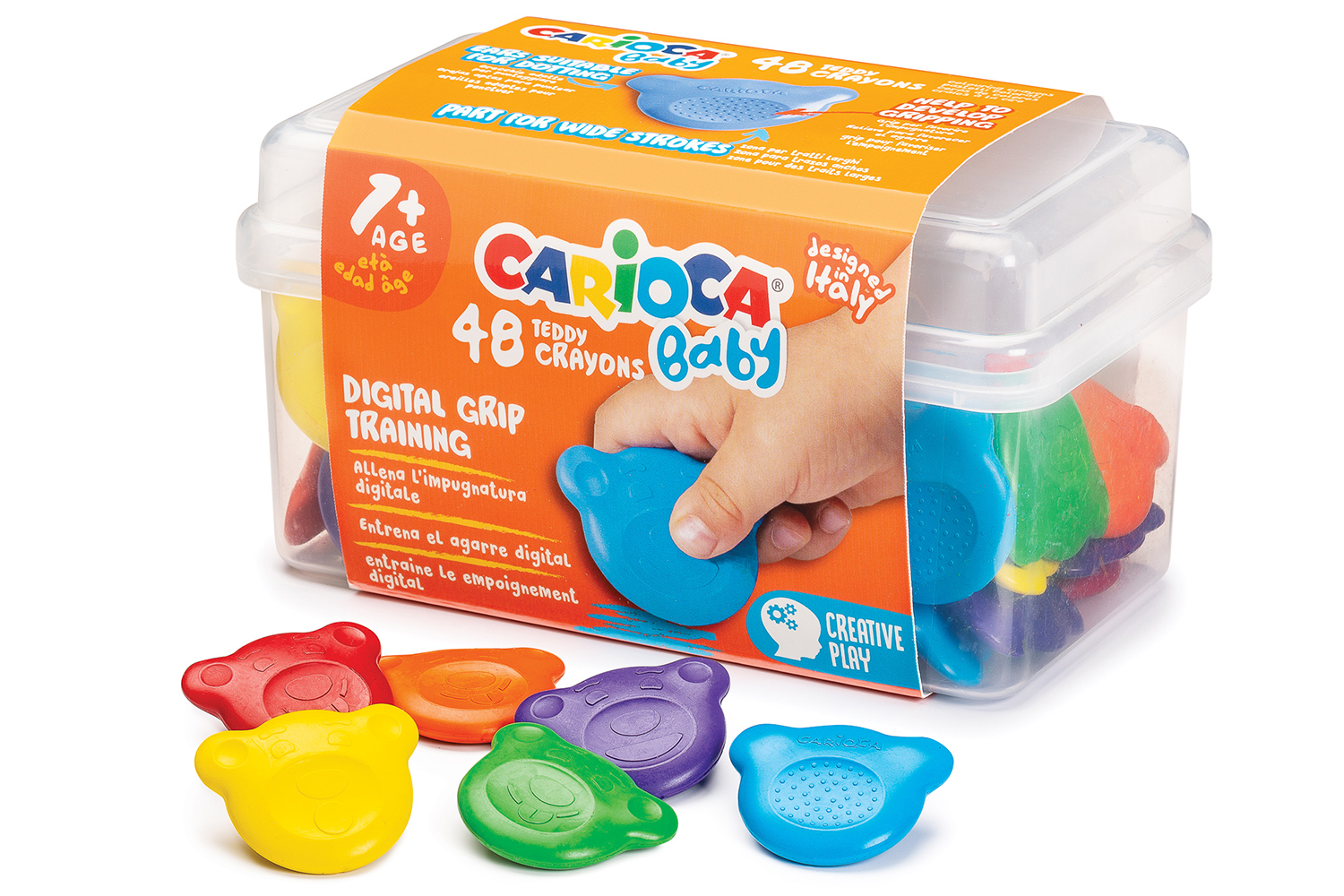Craies de cire Carioca Baby - Set de 48 - Crayons cire - 10 Doigts