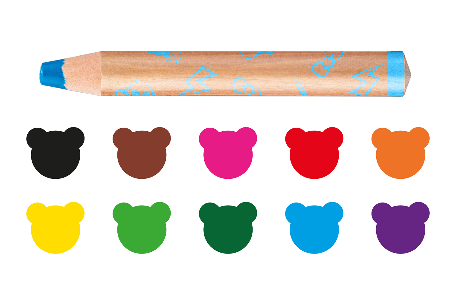 Crayons de couleur Giotto - A partir de 2 ans - Crayons de couleur - 10  Doigts