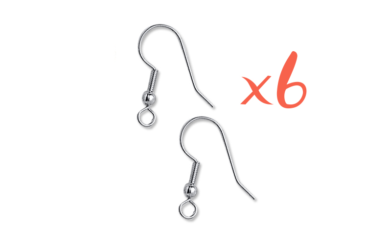 Argent 925 Paire De Crochets Pour Boucles