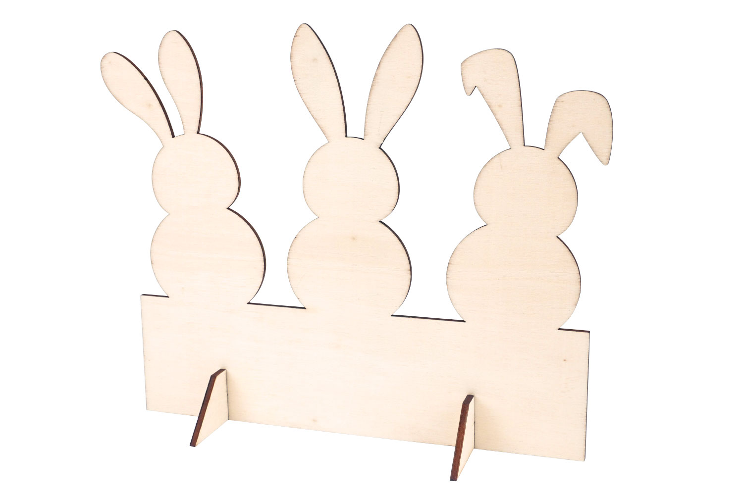 # 67 Empreinte de lapin de Pâques en bois pour le matin de Pâques