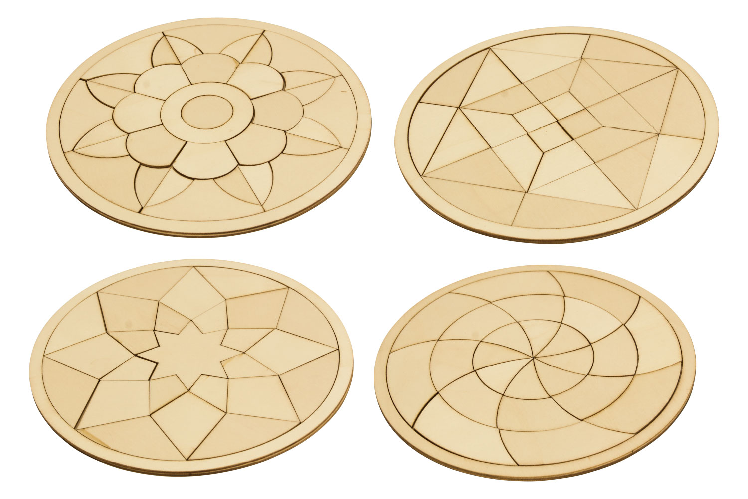 Dessous de plat puzzle en bois - 4 motifs assortis - Puzzles - 10 Doigts