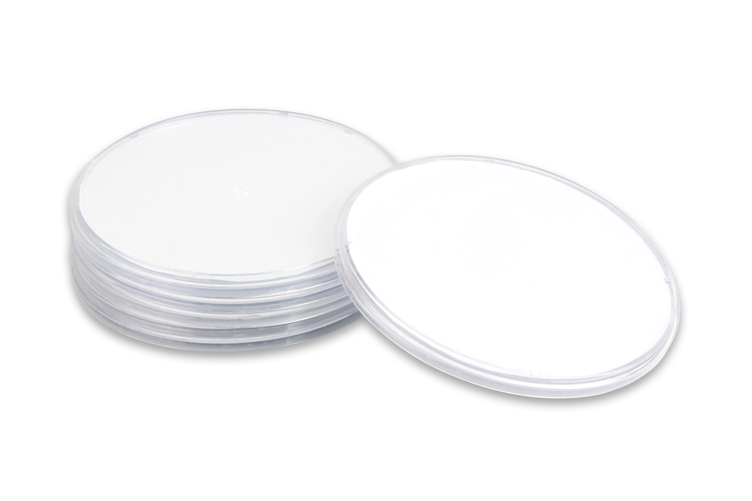 Dessous de verre à personnaliser - 6 pièces - Plastique Transparent - 10  Doigts