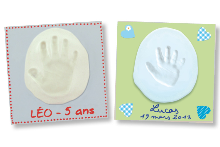 Kit tableau empreinte bébé 15 x 15 cm - Empreintes - 10 Doigts