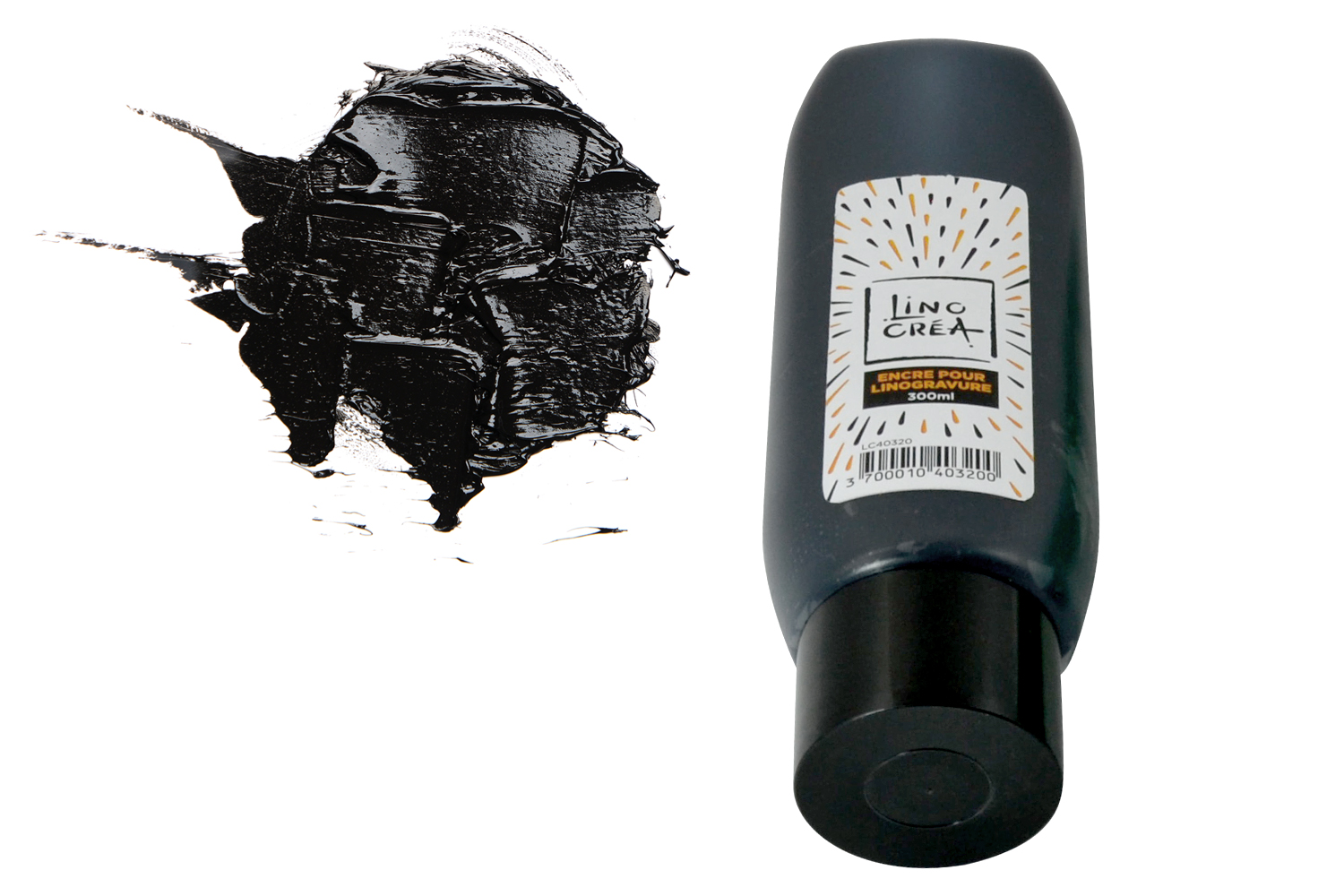 Encre Noire pour Linogravure - 250 ml - Peinture linogravure - 10