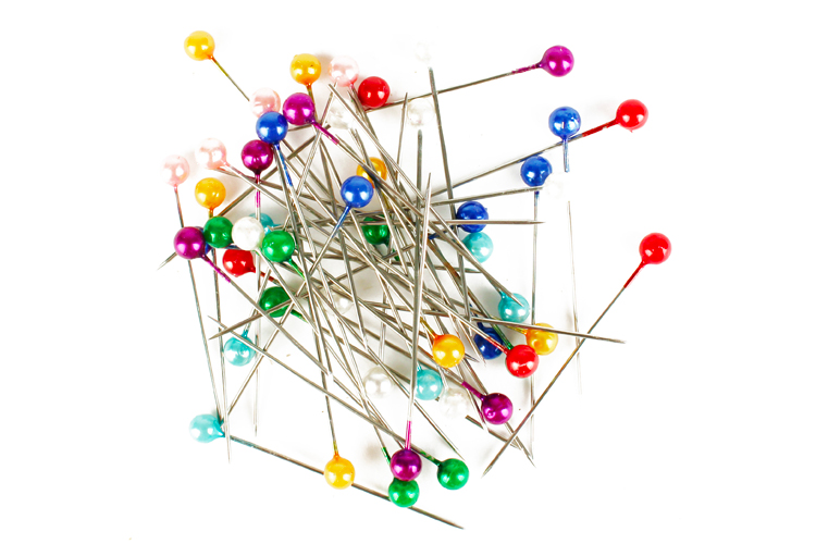 Epingles à tête ronde - 50 pièces - Couture - 10 Doigts
