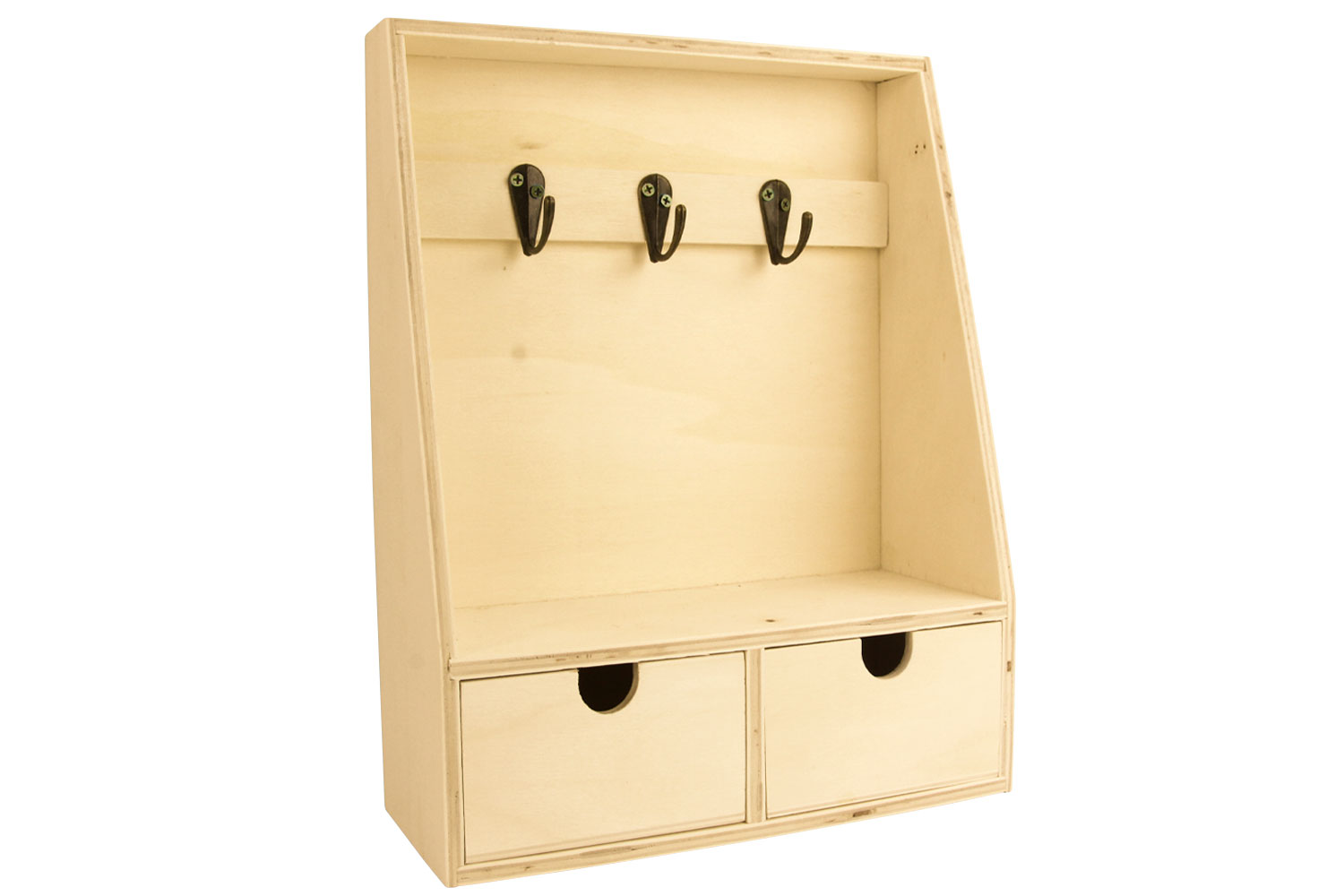 Etagère porte-clés en bois - Boîtes à décorer - 10 Doigts