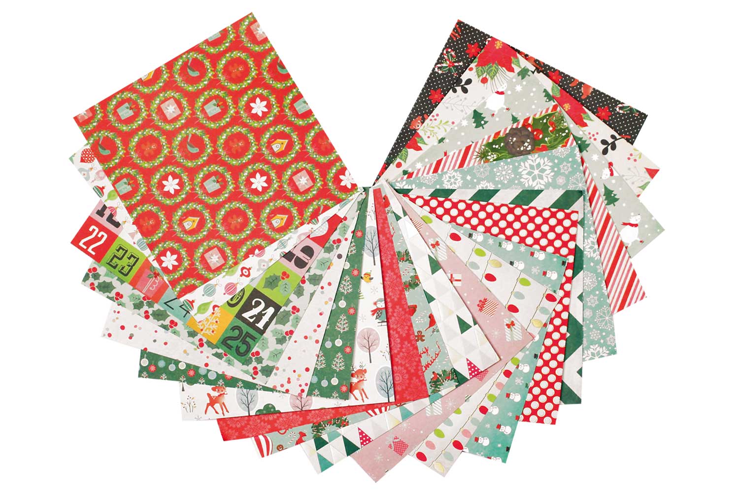 Bloc papier de Noel - 20 feuilles - Papiers fêtes - 10 Doigts