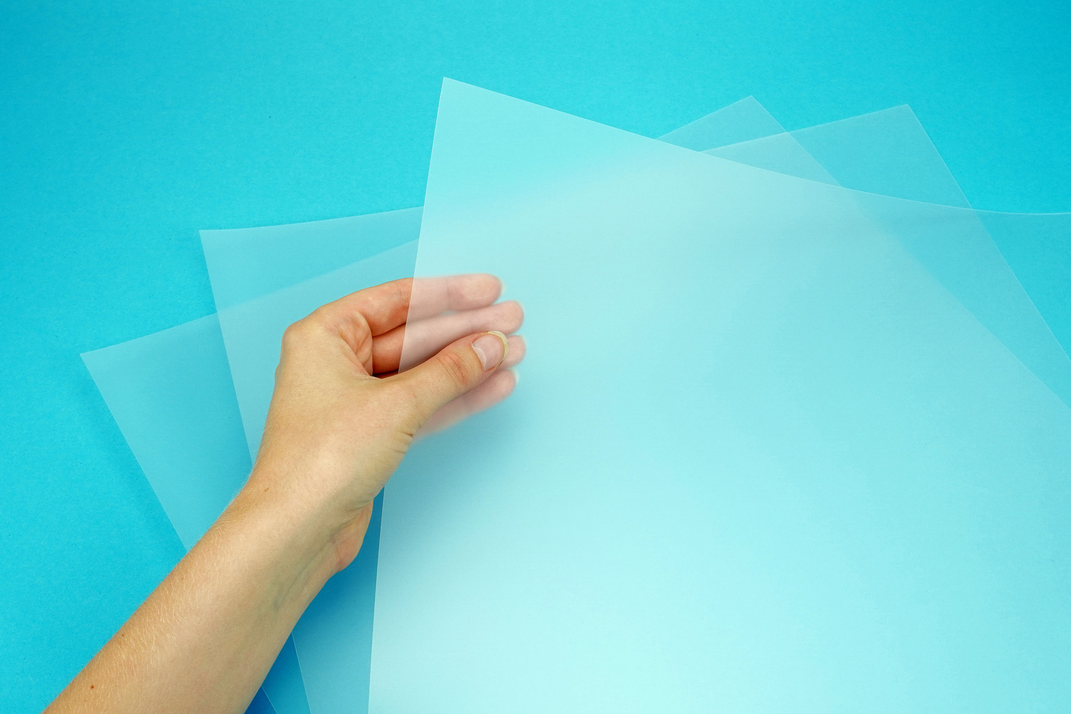 10 feuilles de papier transparent extrêmement résistant coloris