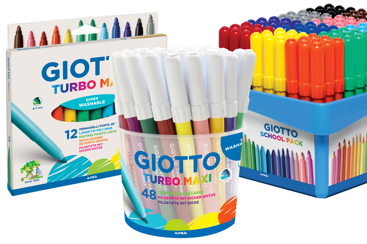 Feutres Grosses Pointes Giotto Feutres Larges 10 Doigts