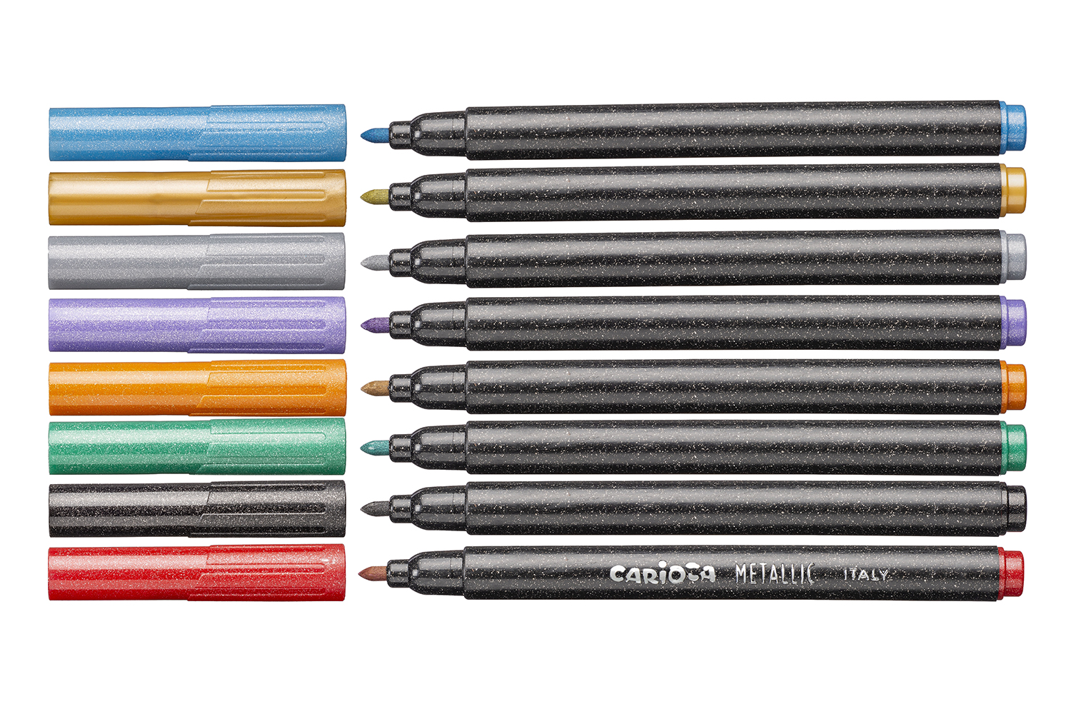 Feutres fineliners noirs - 7 pièces - Feutres pointes fines - 10 Doigts