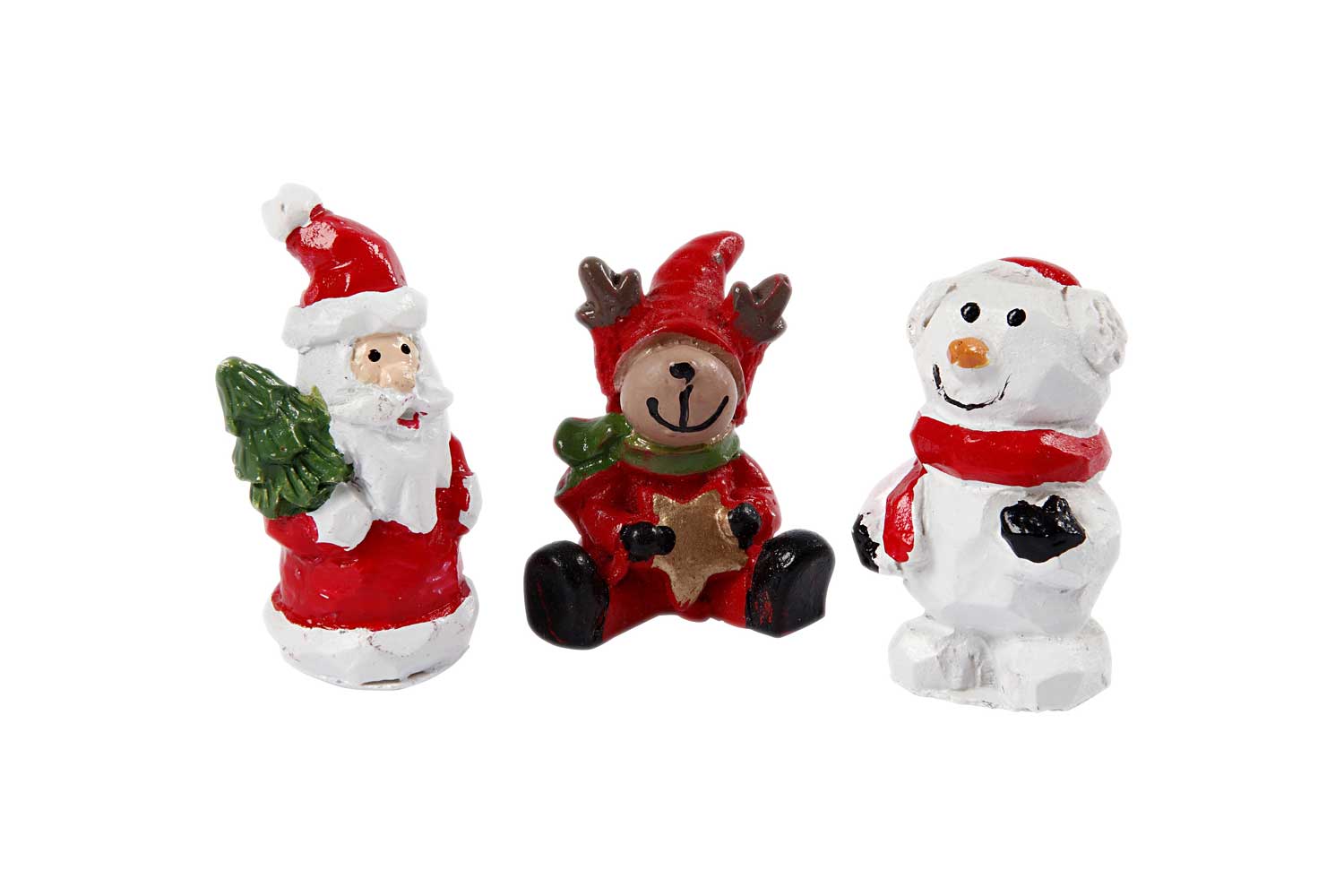 Figurines en résine Noël - 3 pièces - Nouveautés de Noël - 10 Doigts