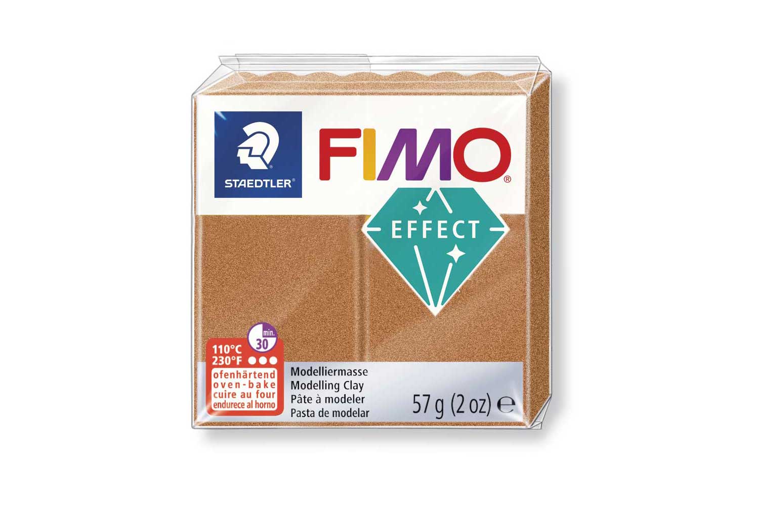Pâte polymère Fimo Soft 57 g - 80 - Gris