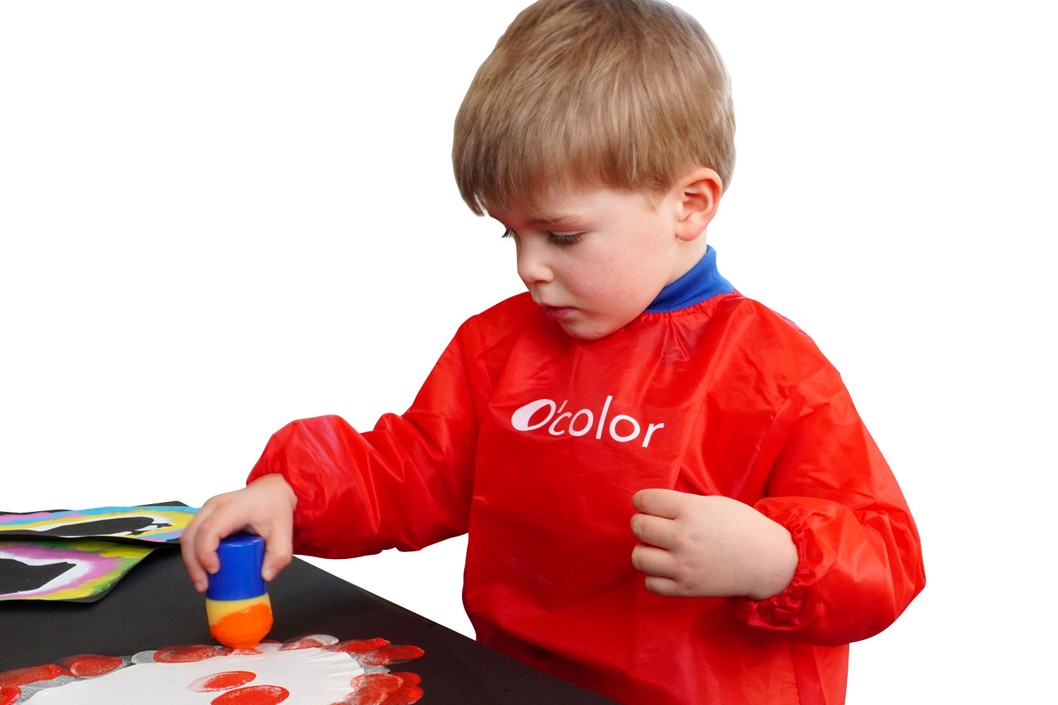 Tablier de peinture imperméable pour enfants de 3 à 7 ans avec 3