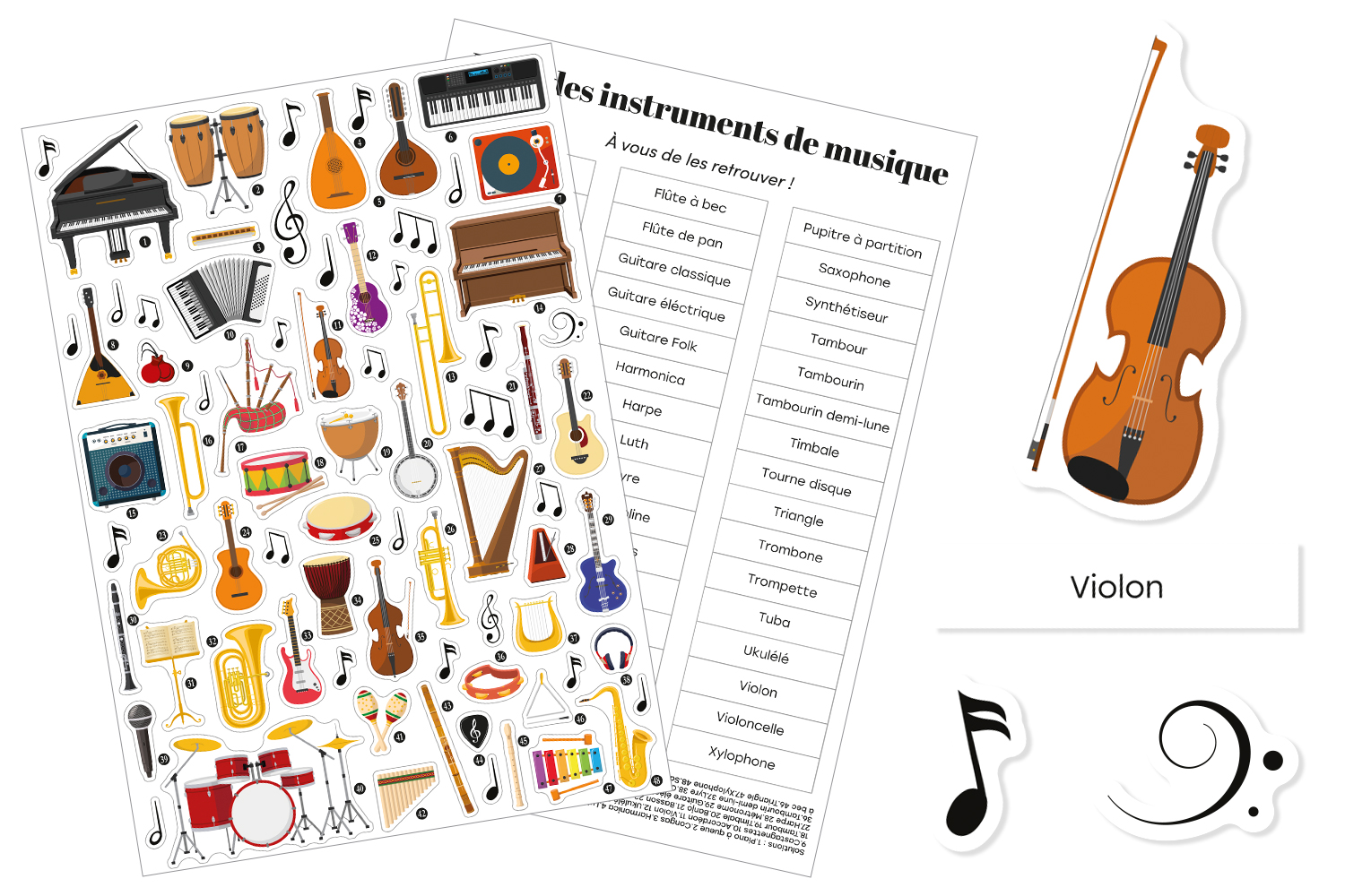 Instruments de musique pour enfants - Xylophone + Flûte à bec