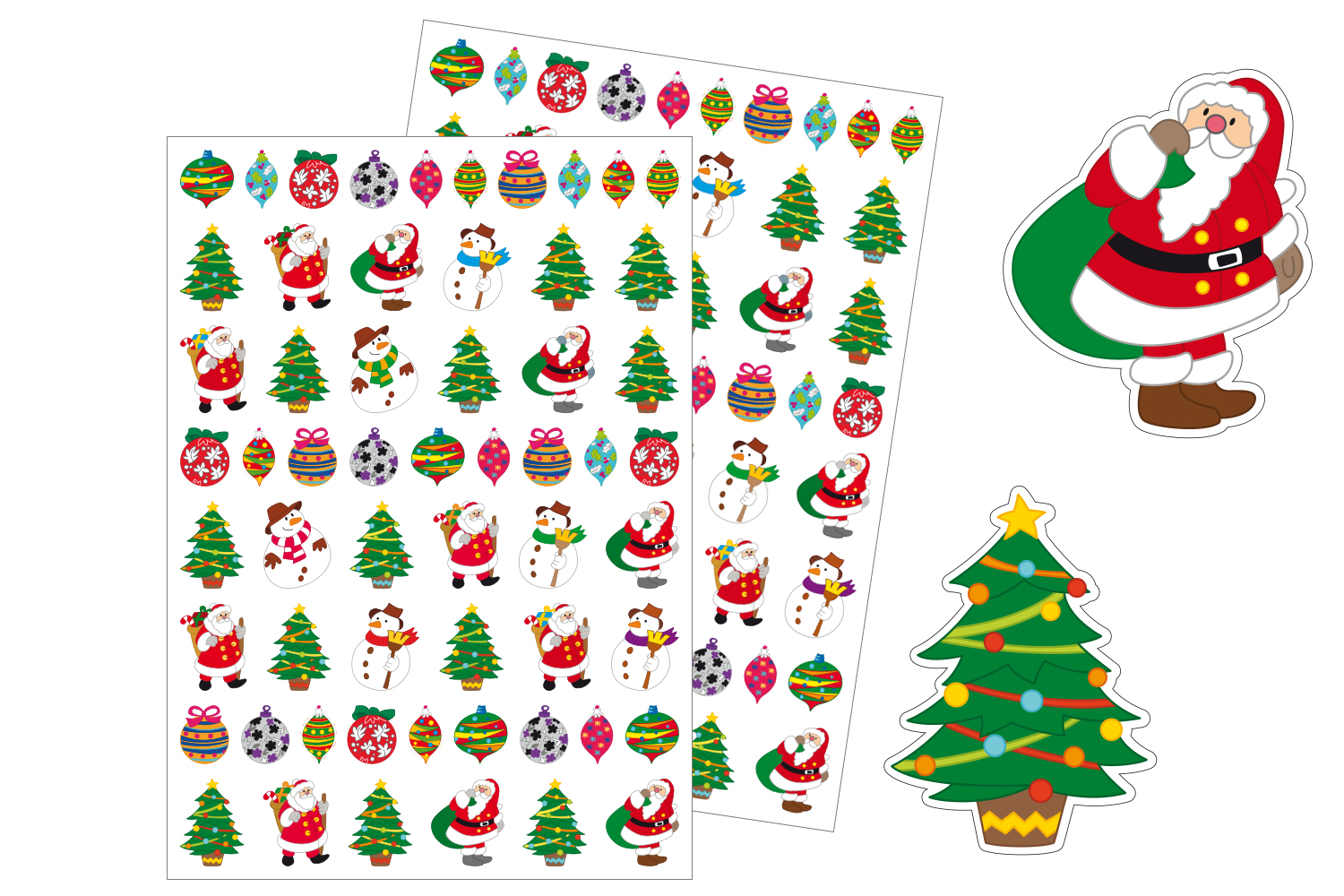 Autocollants de Noël,Gommettes Noël Cadeaux Autocollants,Stickers