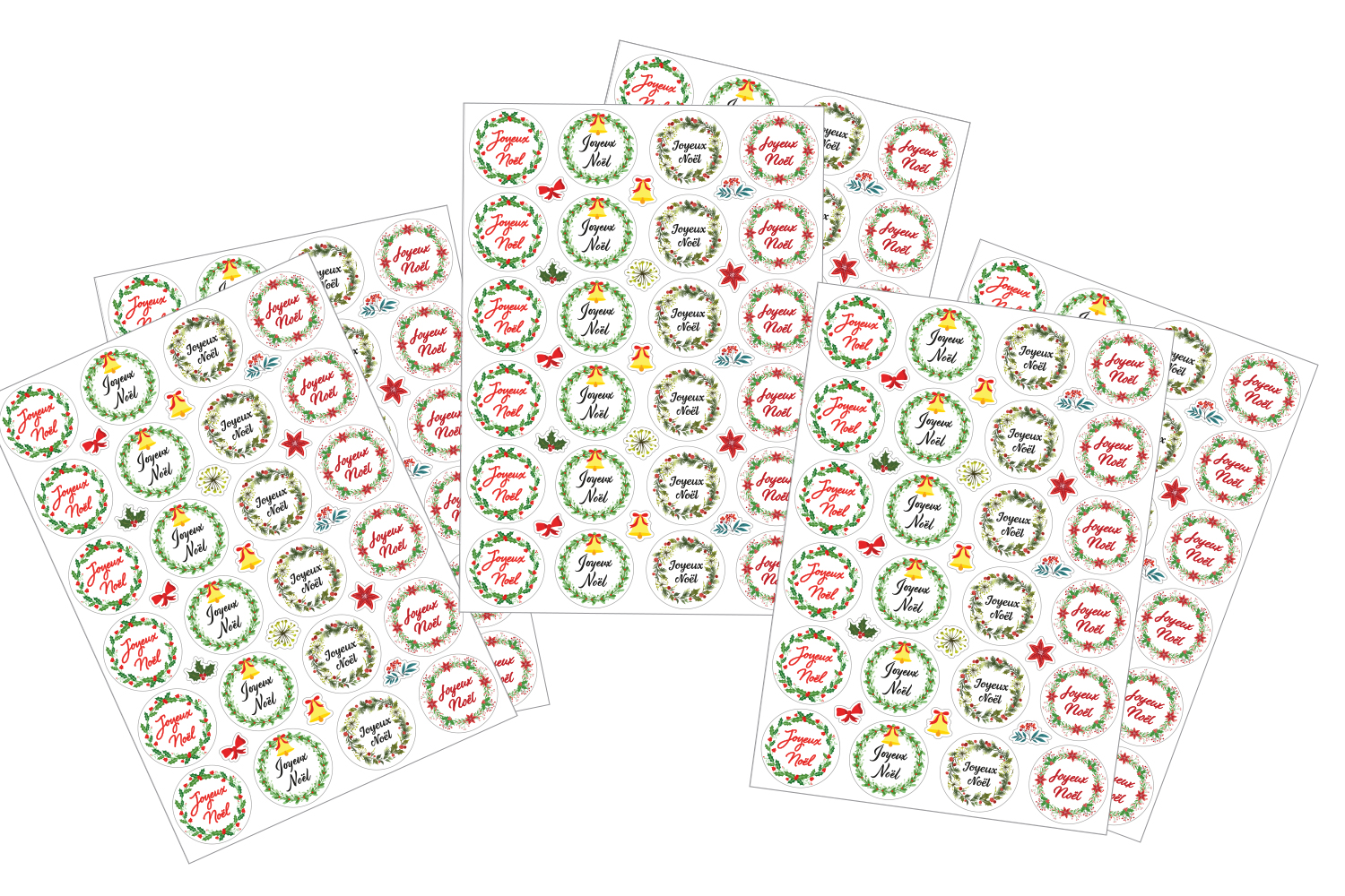 Stickers lettres Joyeux Noël et Bonne année - Gommettes et stickers  Noël - 10 Doigts