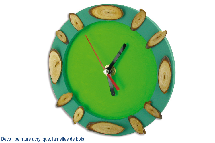 Horloge de bureau, en bois