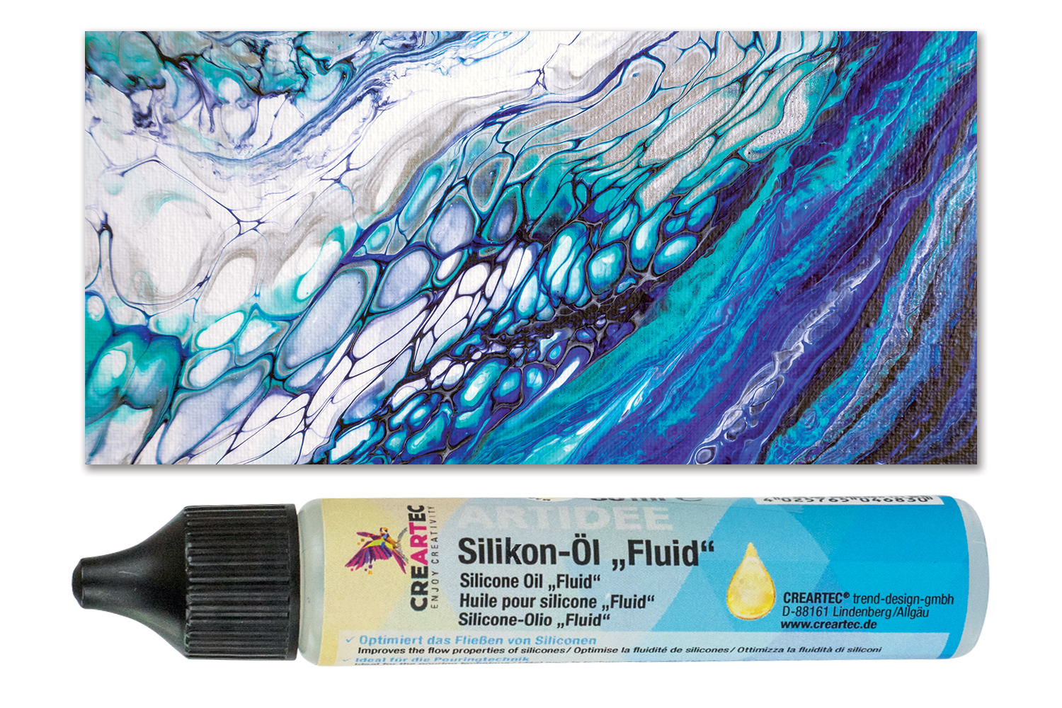 Huile de silicone pour pouring medium - 30 ml - Peinture marbling