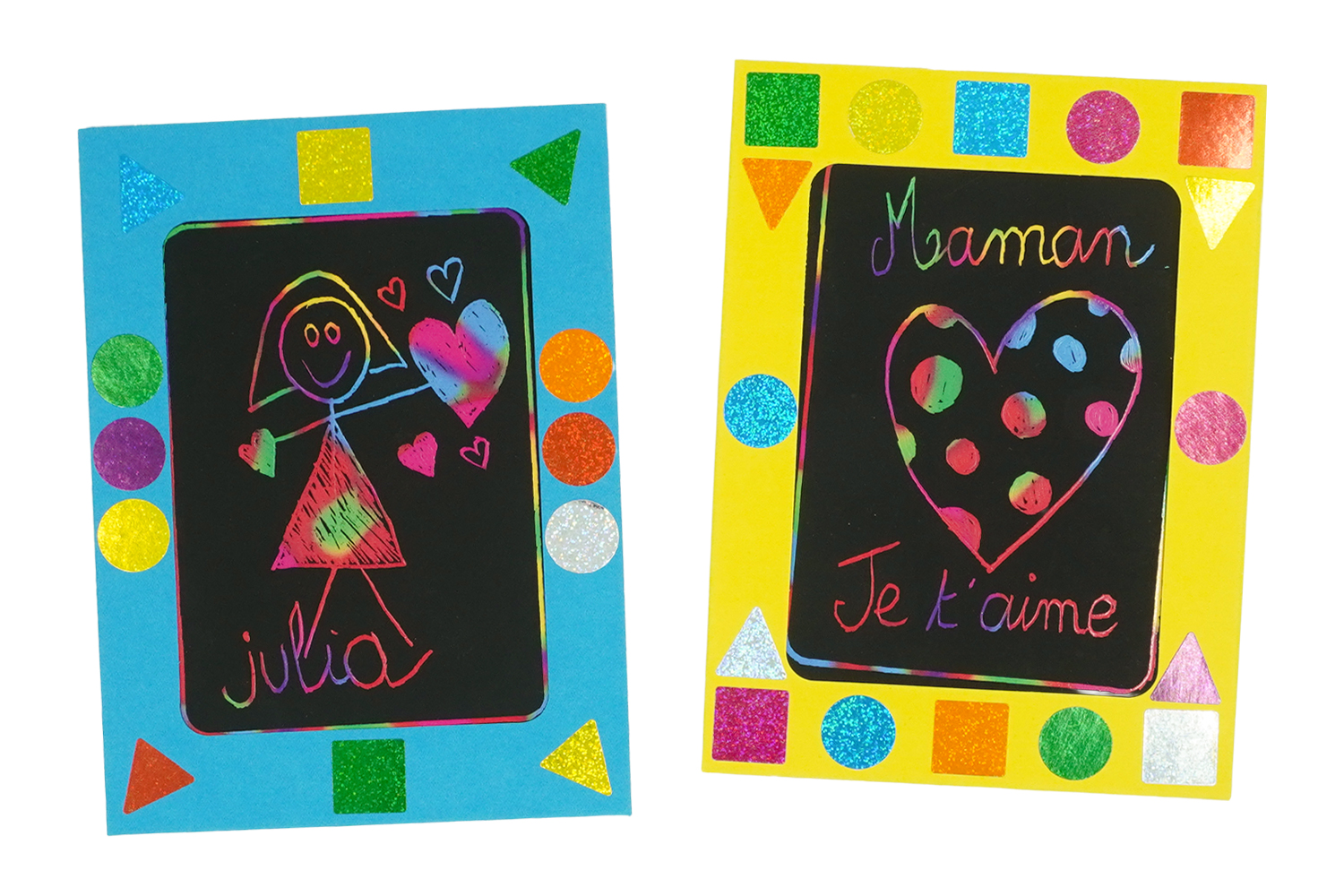 Cadre magnétique en carte à gratter