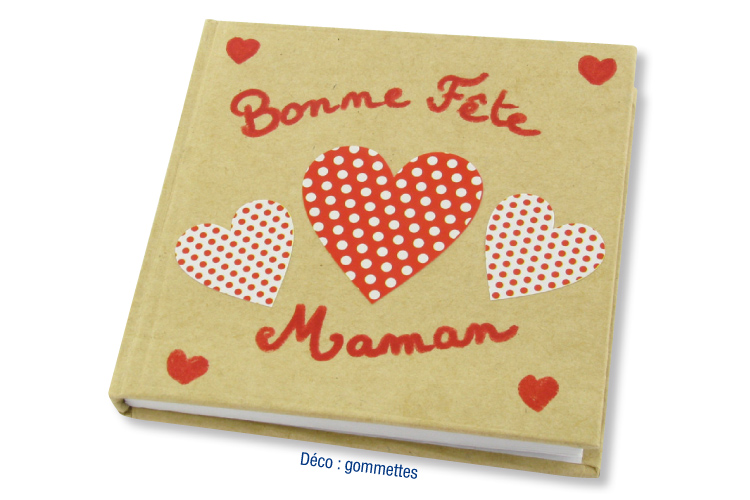Carnet kraft déco gommettes