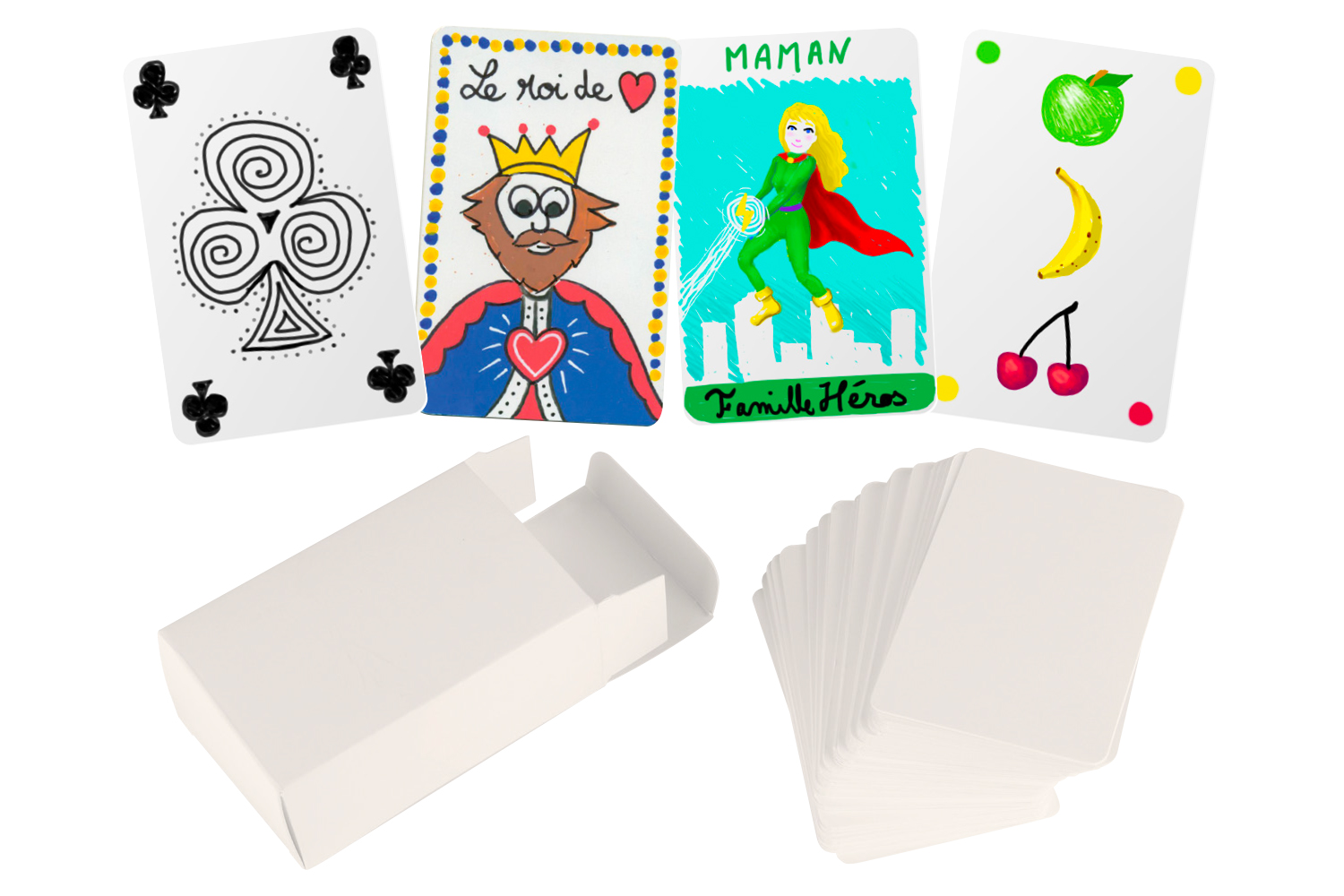Cartes à jouer vierges - 6,5 x 10 cm, 36 cartes