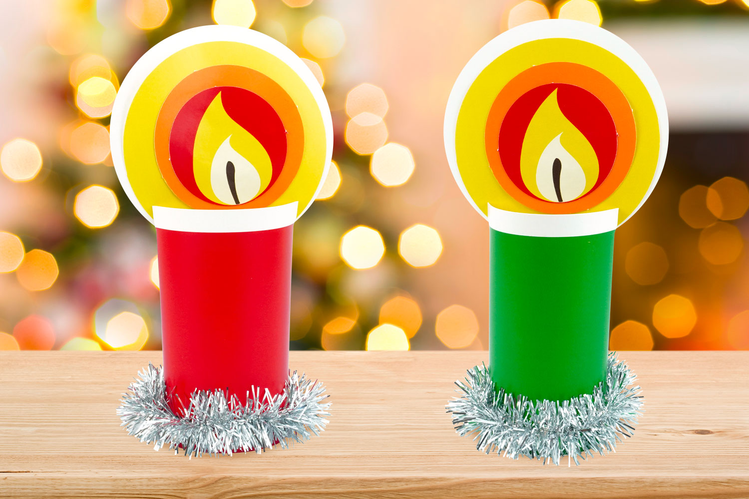 Bougies à fabriquer - 6 couleurs - Kits bricolages créatifs de Noël - 10  Doigts