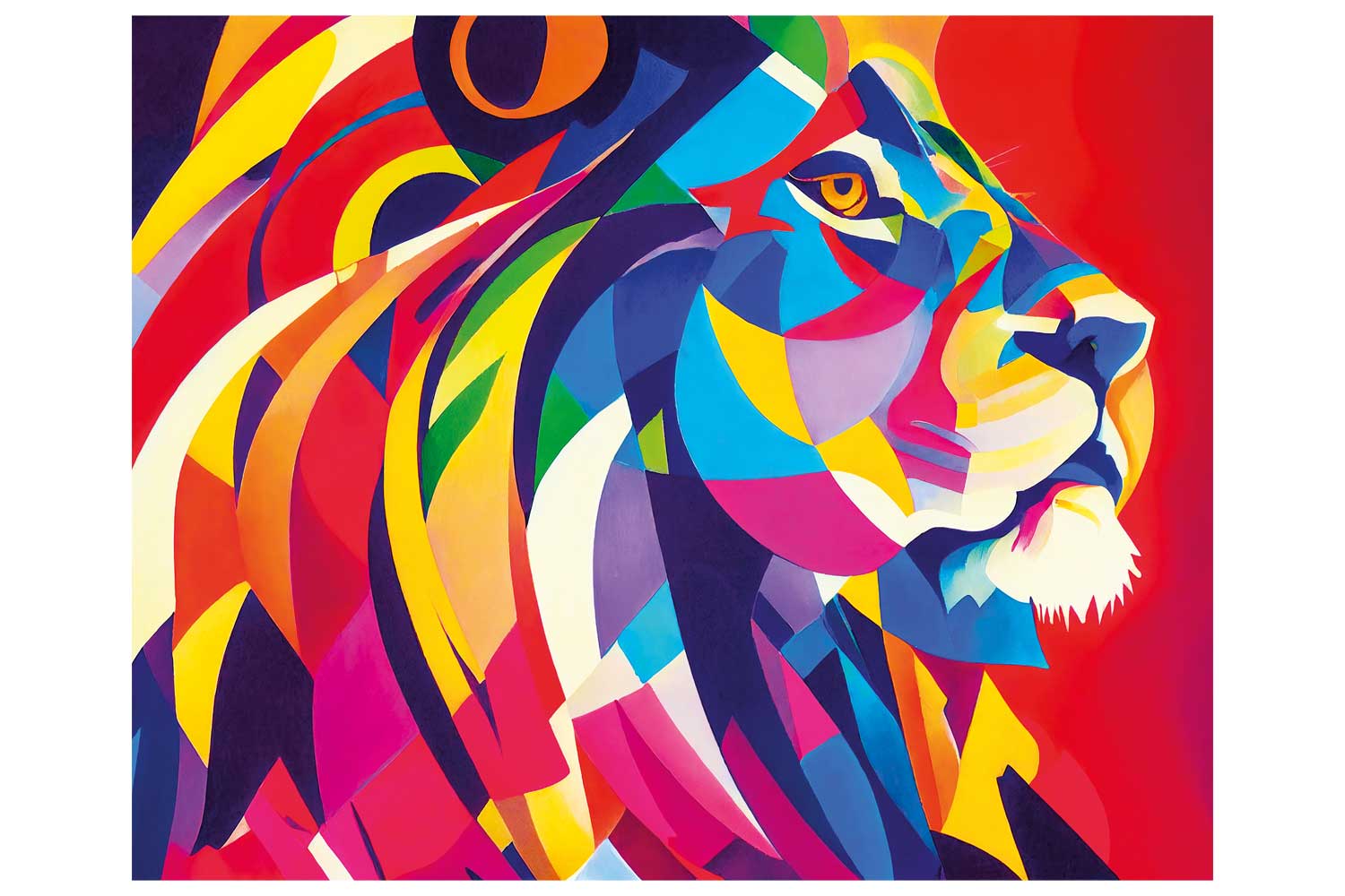 Kit diamond painting, lion - 40 x 50 cm - Les nouveautés 2024 - 10 Doigts