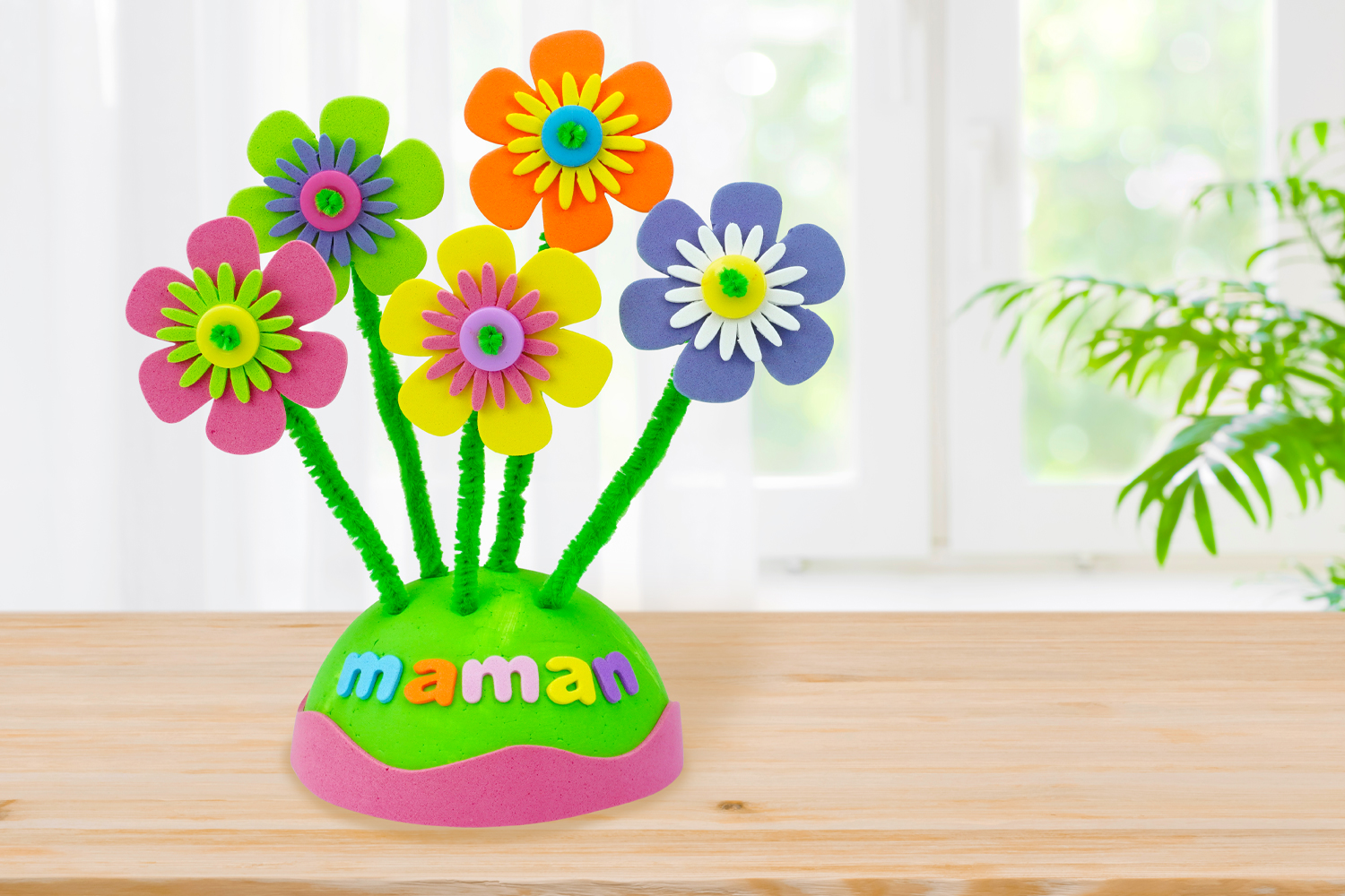 Magnet petit pot de fleurs - Tutos Fête des Mères - 10 Doigts