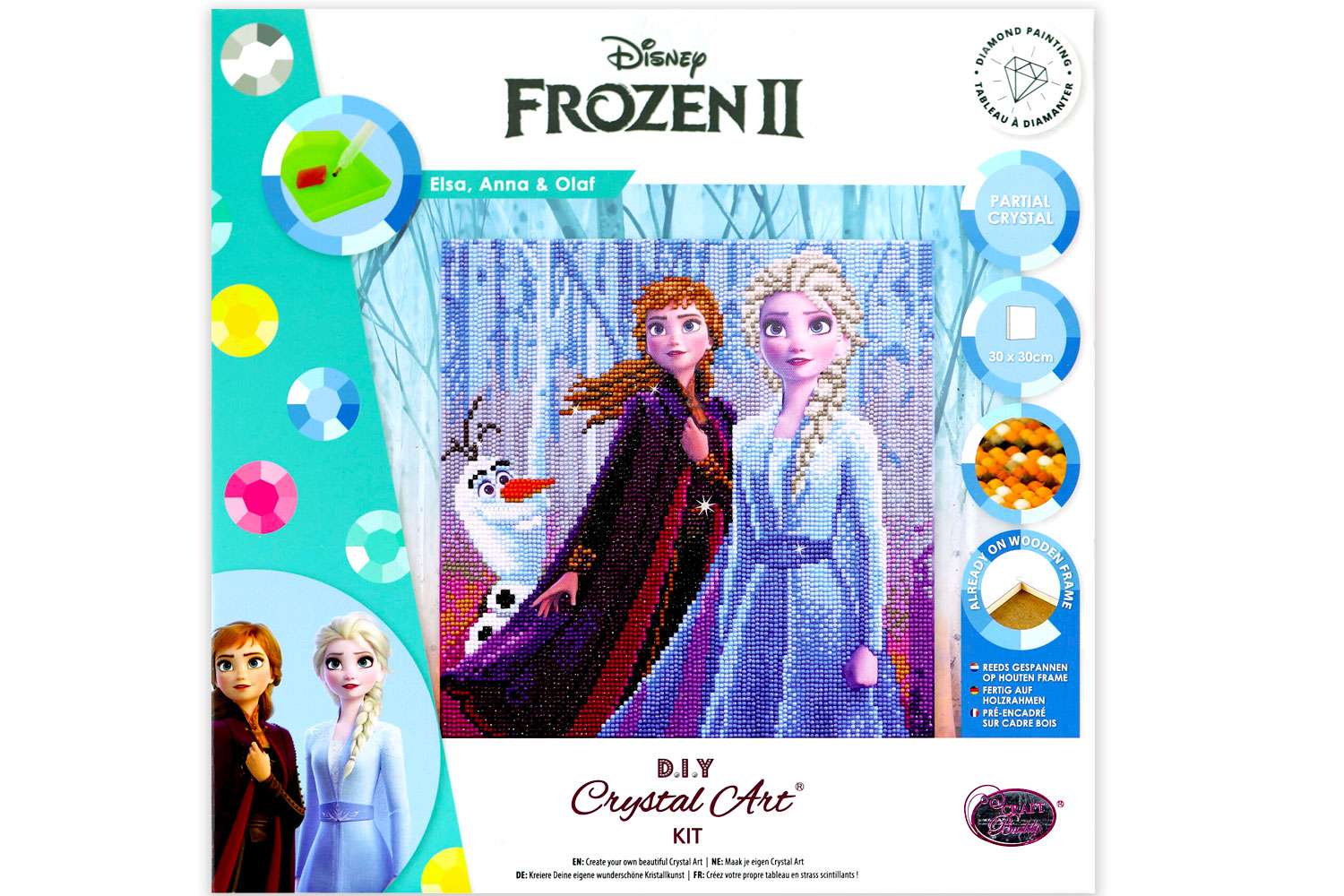ACENGXI Kit de peinture par numéro La Reine des Neiges pour adultes et  enfants - Peinture par numéros - Princesse des neiges - Peinture acrylique  