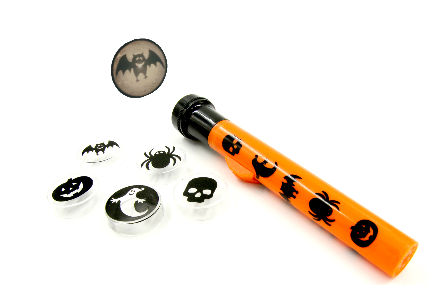 lampe de poche projection 5 motifs halloween halloween 10 doigts