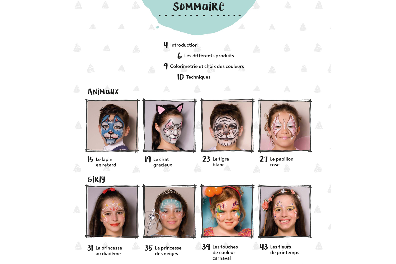 Kit de peinture pour le visage pour les enfants, 15 Grandes