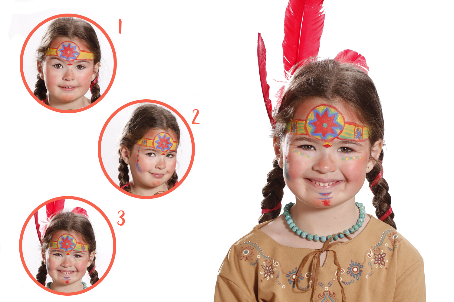 Couleurs de Maquillage pour Enfants, Palette de Maquillage 15 Couleurs 2  Stylos + 4 Modèles de Peinture pour le Visage des Enfants pour les Fêtes d' Enfants et la Peinture de Carnaval 