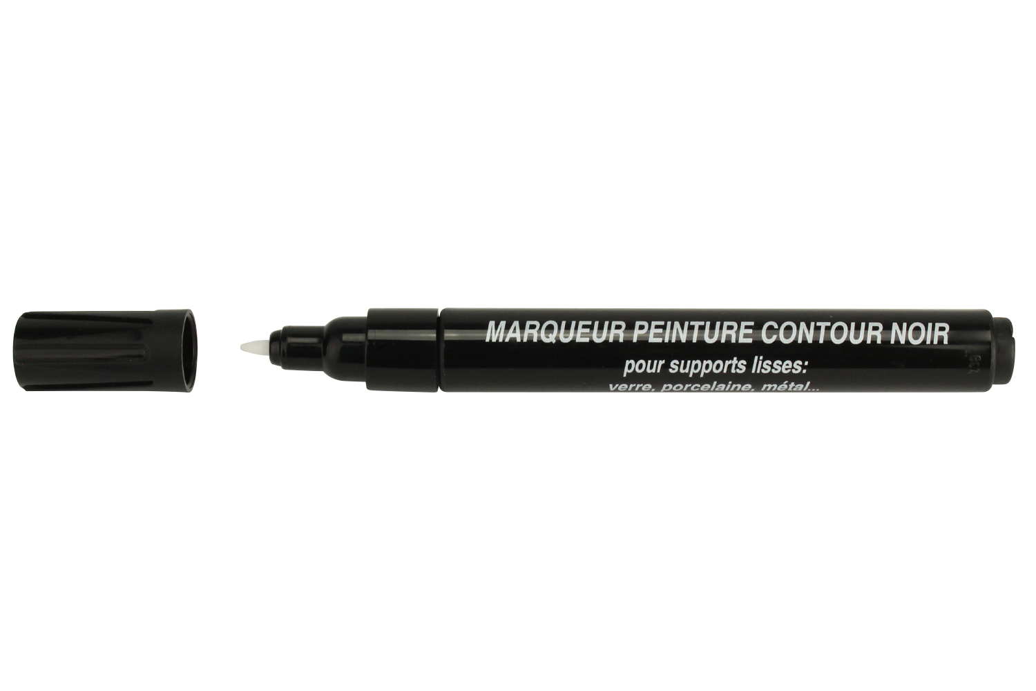 Marqueur contour noir pour verre et tous supports lisses - Peinture verre  et faïence - 10 Doigts