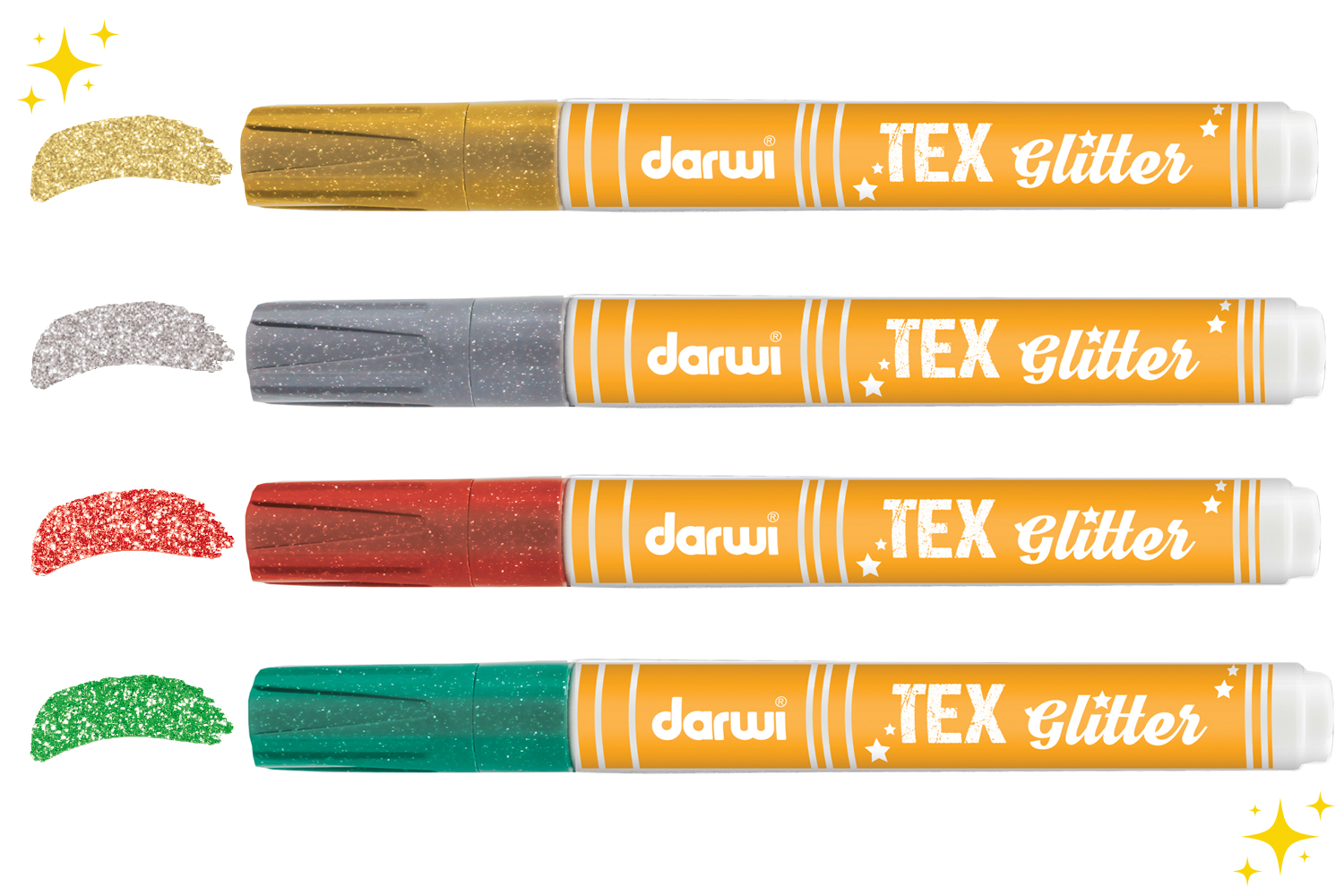 Peintures textile DARWI - 10 couleurs - Peinture textile - 10 Doigts