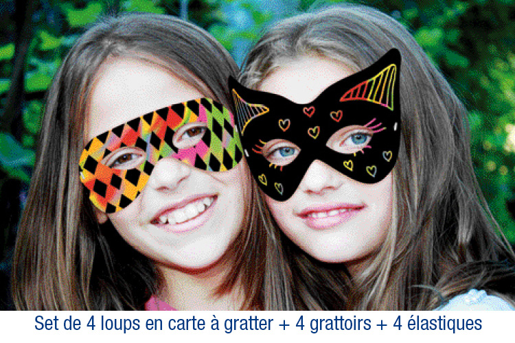 Loup en carte à gratter