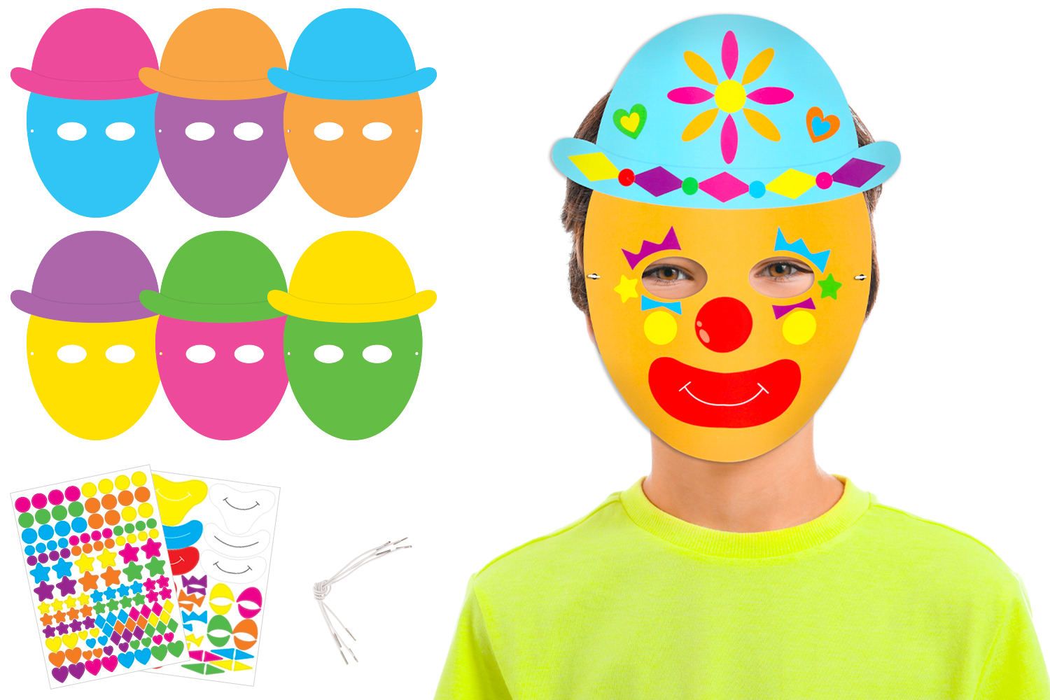 24 feuilles enfants masque bricolage peinture créative votre