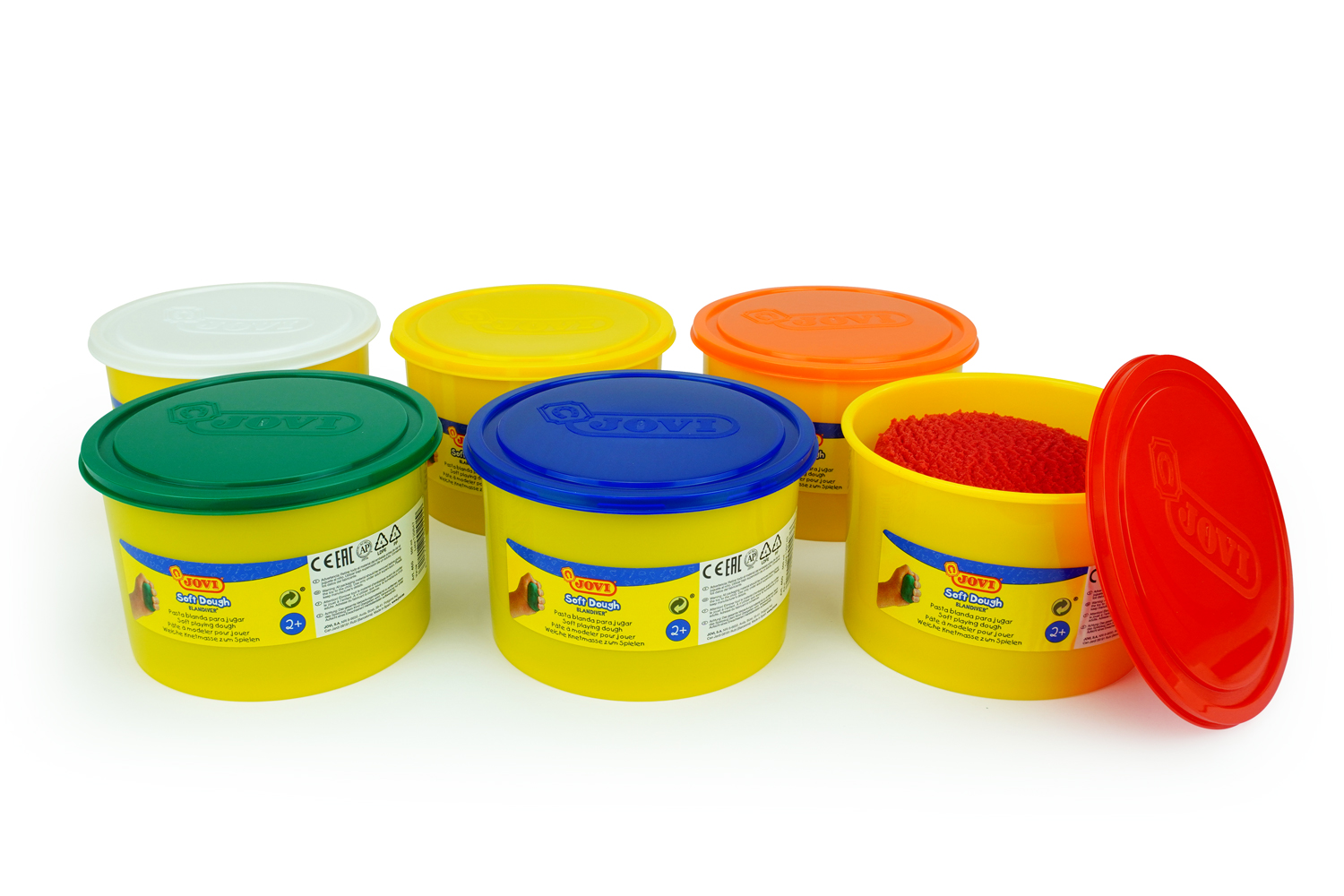 Pâtes à modeler (dès 2 ans) - 6 pots de 460 gr - Pâtes à modeler bébé - 10  Doigts