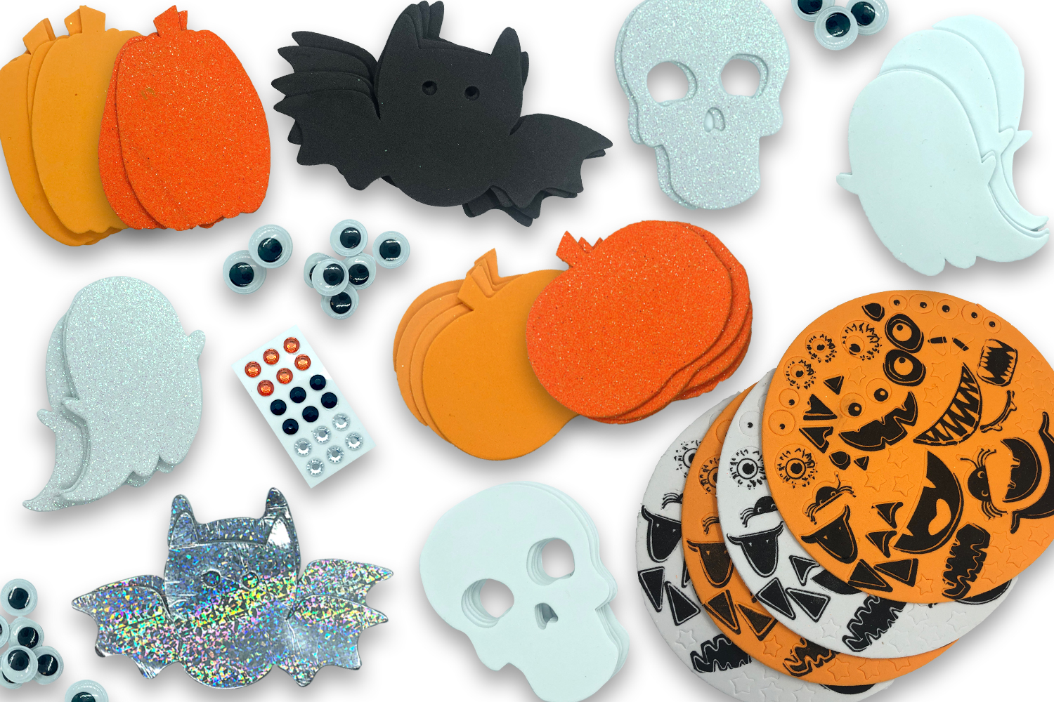 Mega pack formes d'Halloween mousse - Décorations à coller - 10 Doigts