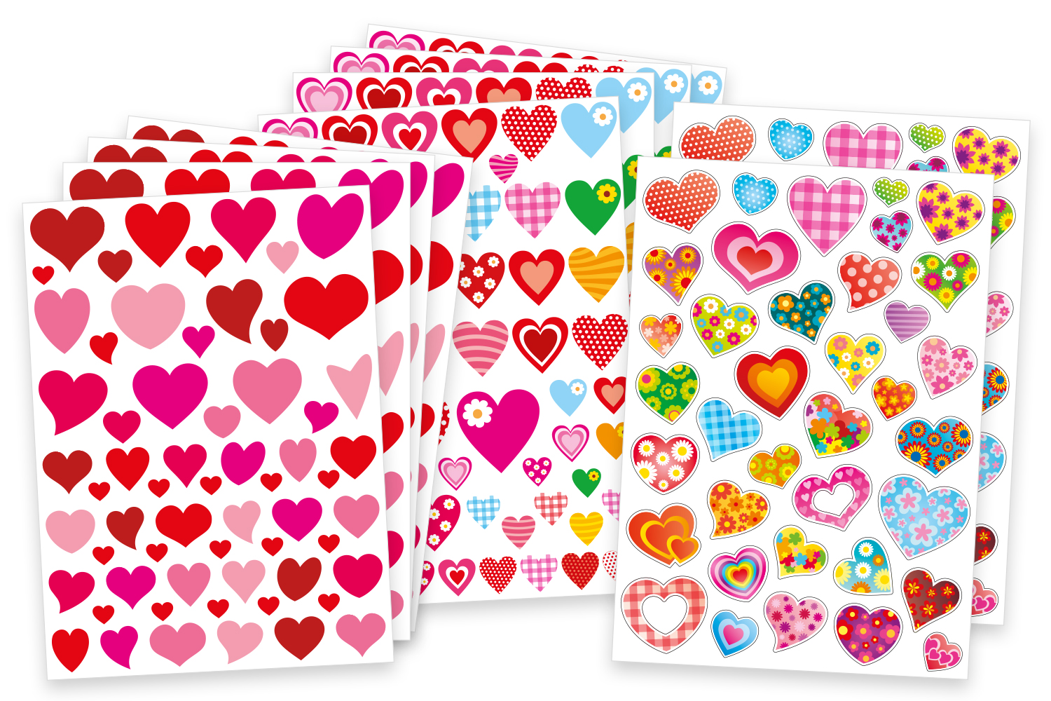 Tbest Étiquette en forme de cœur Autocollant Forme de Coeur Stickers  Adhésifs pour Album Bloc-notes Bricolage Emballage Cadeau